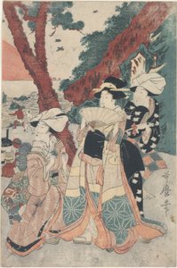 Futamigaura-Strand zu Neujahr von Kitagawa Utamaro