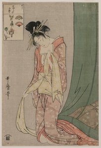 Hanaogi von Ogiya aus der Serie Bilderrätsel, ca. 1797