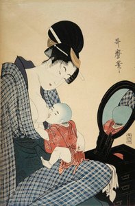 Mutter und Kind, 1797 von Kitagawa Utamaro