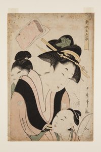 Mutter mit zwei Kindern von Kitagawa Utamaro