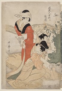 Provinz Musashi aus der Serie Modische sechs Juwelenflüsse (Furyu Mu Tamagawa) von Kitagawa Utamaro