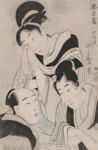 O-Karu, Kanpei und Hara Goemon: Die siebenundvierzig Ronin, Akt VI von Kitagawa Utamaro