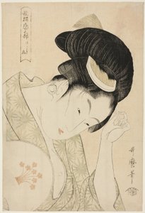 Offensichtliche Liebe (Arawaruru koi), aus der Serie "Anthologie der Gedichte: Der Liebesabschnitt (Kasen koi no bu)"