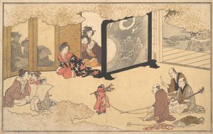 Eine Aufführung sehen von Kitagawa Utamaro