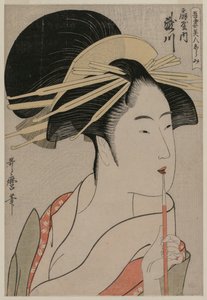 Takigawa vom Ōgiya aus der Serie Eine Auswahl östlicher Schönheiten von Kitagawa Utamaro