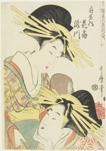 Die Kurtisanen Hanao_gi und Takigawa vom O_giya-Haus, ca. 1805 von Kitagawa Utamaro