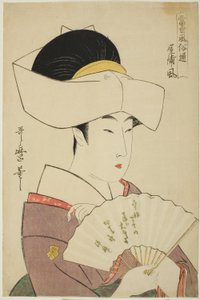 Der Stil eines feudalen Haushalts (Yashiki-fu), aus der Serie Guide to Contemporary Styles (Tosei fuzoku tsu) von Kitagawa Utamaro