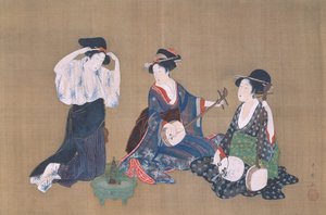 Drei Schönheiten, ca. 1790 von Kitagawa Utamaro
