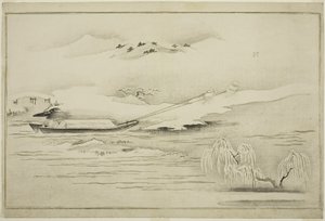 Schleppen eines Lastkahns im Schnee, aus dem Album Die Silberne Welt, 1790
