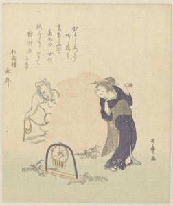 Frau bei einer Fuchsfalle von Kitagawa Utamaro