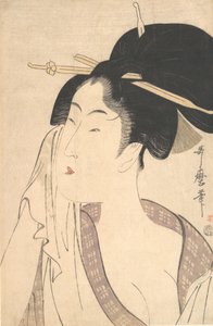 Frau entspannt sich nach ihrem Bad, 1790er Jahre