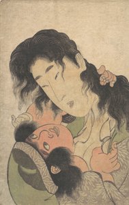 Yamauba spielt mit dem jungen Kintoki, ca. 1795 von Kitagawa Utamaro