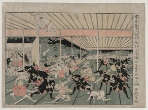 Chushingura: Akt XI aus der Serie Perspektivbilder für Das Schatzhaus der Loyalität, c. 179
