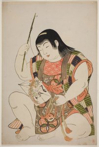 Junge als Hotei, aus einer unbetitelten Serie von Kindern als die Sieben Glücksgötter von Kitao Shigemasa