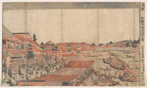 Landschaft; Wasserfest mit Laternen von Kitao Shigemasa