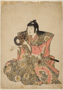 Der Handtrommelspieler, aus einer unbetitelten Serie von fünf Musikern von Kitao Shigemasa
