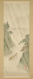 Regnerischer Tag bei Ochanomizu, Tokio von Kiyochika Kobayashi