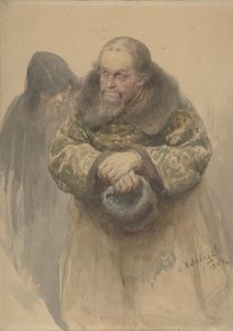 Zwei russische Männer von Klavdi Vasilevich Lebedev