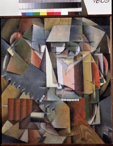 Selbstporträt mit einer Säge von Klyun Ivan (1873 1943)