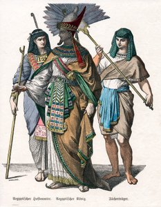 Ägyptischer König und männliche Begleiter, Mitte des 19. Jahrhunderts