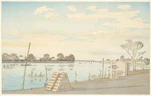 Fähre mit Fuji-Blick, der Fluss Ōkawa