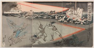 Sonderausgabe vom 20. September: Die große Seeschlacht am Yalu-Fluss von Kobayashi Toshimitsu