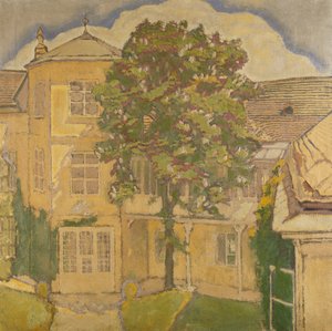 Blühender Kastanienbaum im Garten von Koloman Moser