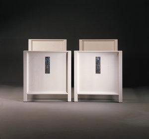 Ein Paar Wiener Werkstätte Einzelbetten, ca. 1904 von Koloman Moser