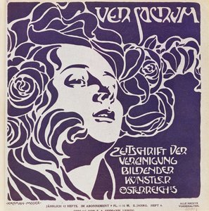 Titelblatt der 4. Ausgabe 1899 von Ver Sacrum, der Zeitschrift der Künstler der Jugendstil-Sezession von Koloman Moser