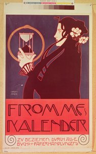 Entwurf für den Frommes-Kalender, für die 14. Ausstellung der Wiener Secession, 1902