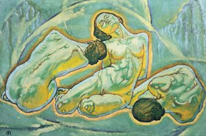 Drei kauernde Frauen von Koloman Moser