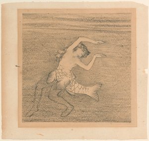 Figurine einer Rheintochter für Das Rheingold von Richard Wagner, ca. 1913 von Koloman Moser