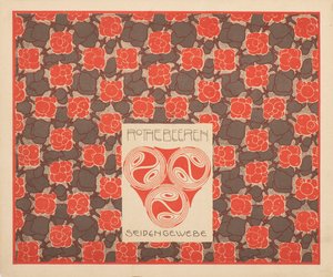 Rote Beeren Seidenstoff, 1901 von Koloman Moser