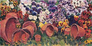 Stiefmütterchen mit Blumentöpfen von Koloman Moser