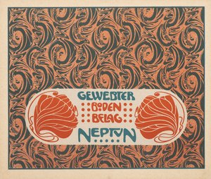 Gewebter Bodenbelag Neptun, 1901 von Koloman Moser