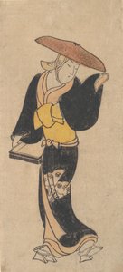 Der Schauspieler Sanjo Kantaro als wandernde buddhistische Nonne, ca. 1715