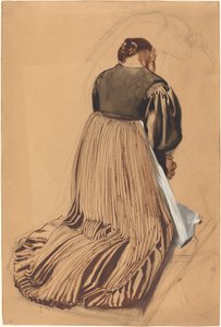 Kniende Frau von hinten von Konrad Böse