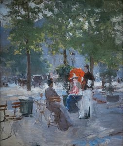 Ein Pariser Café von Konstantin Alekseevich Korovin