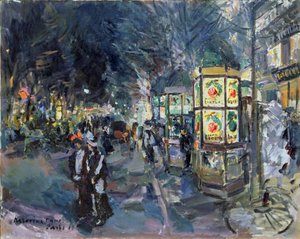 Pariser Boulevard bei Nacht von Konstantin Alekseevich Korovin