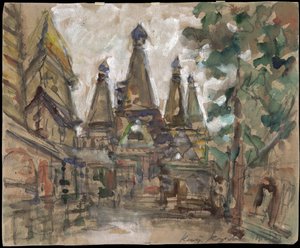 Dekor für die Oper Die Zarenbraut von N. Rimski-Korsakow von Konstantin Alekseevich Korovin