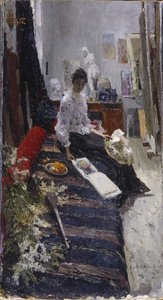 Im Atelier des Malers von Konstantin Alekseevich Korovin