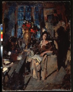 Frauenporträt von Konstantin Alekseevich Korovin