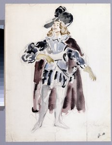 Kostümentwurf für die Oper "Der steinerne Gast" von Alexander Dargomyschski von Konstantin Alekseevich Korovin