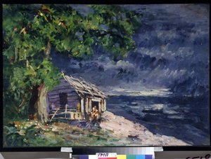 Bühnenbildentwurf für das Ballett Der Goldene Fisch von Ludwig Minkus von Konstantin Alekseevich Korovin