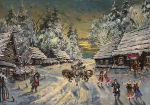 Russischer Winter von Konstantin Alekseevich Korovin