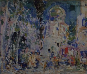 Bühnenbild für das Ballett Der scharlachrote Pimpernel von F. Hartman, 1911