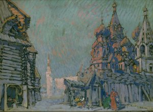 Bühnenbild für die Oper Chowanschtschina von M. Mussorgsky, 1911 von Konstantin Alekseevich Korovin