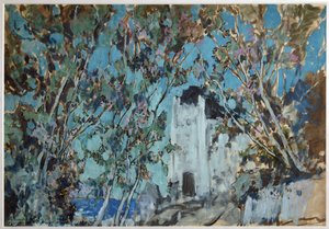 Bühnenbild für die Oper Ruslan und Ljudmila von M. Glinka, 1906 von Konstantin Alekseevich Korovin