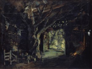 Bühnenbild für die Oper Die Walküre von R. Wagner, 1919