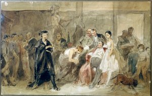 Hinter dem Vorhang im Leibeigenentheater von Konstantin Alexandrovich Trutovsky
